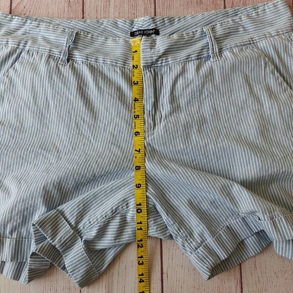 Dear John North Hampton novelty striped cuffed shorts sz 32 - Picture 10 of 11